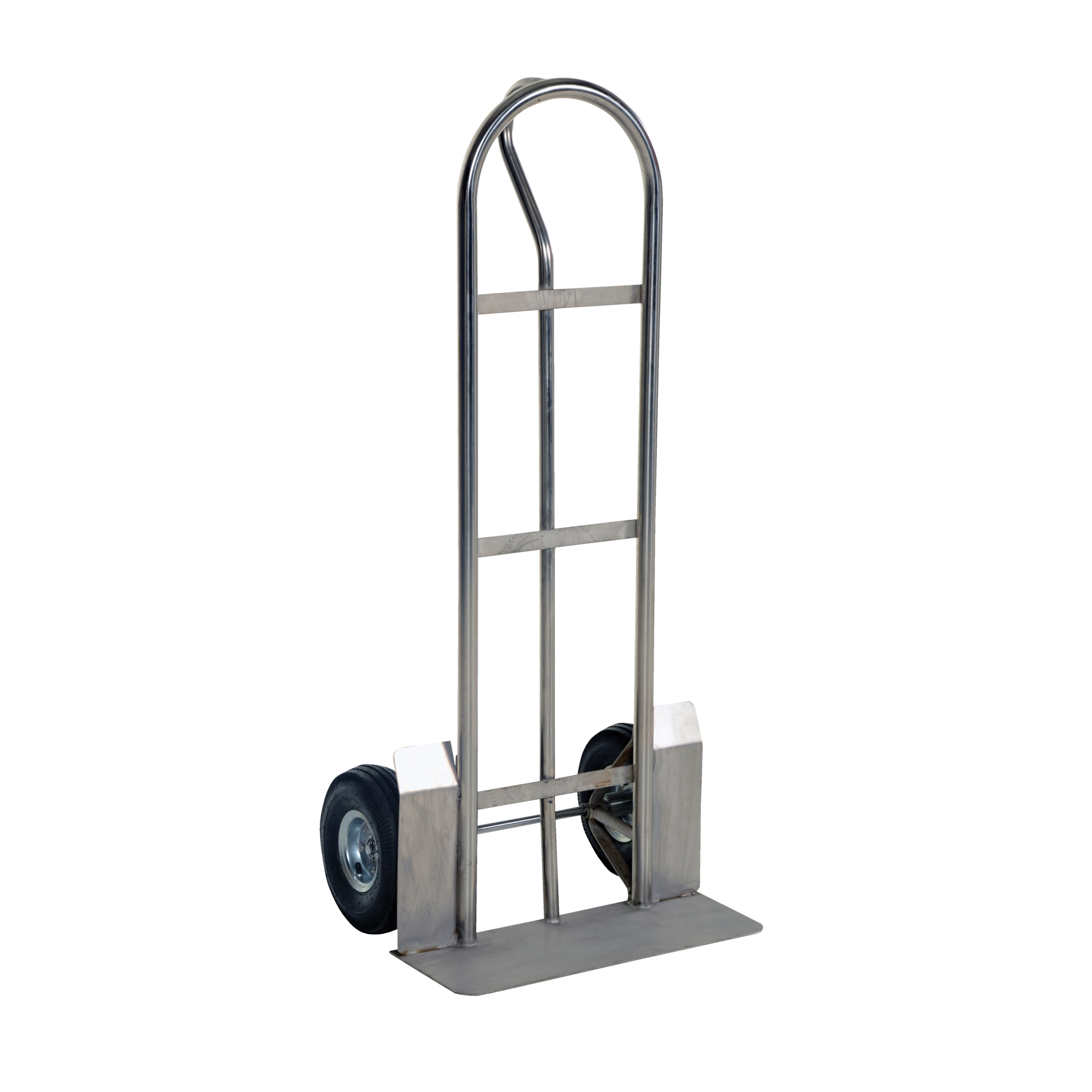 Vestil P-Handle Hand Truck with Pneumatic Wheels - 600 Lb. Capacity, 52in. Height, Stainless Steel, Model# SPHT-500-HD-SS